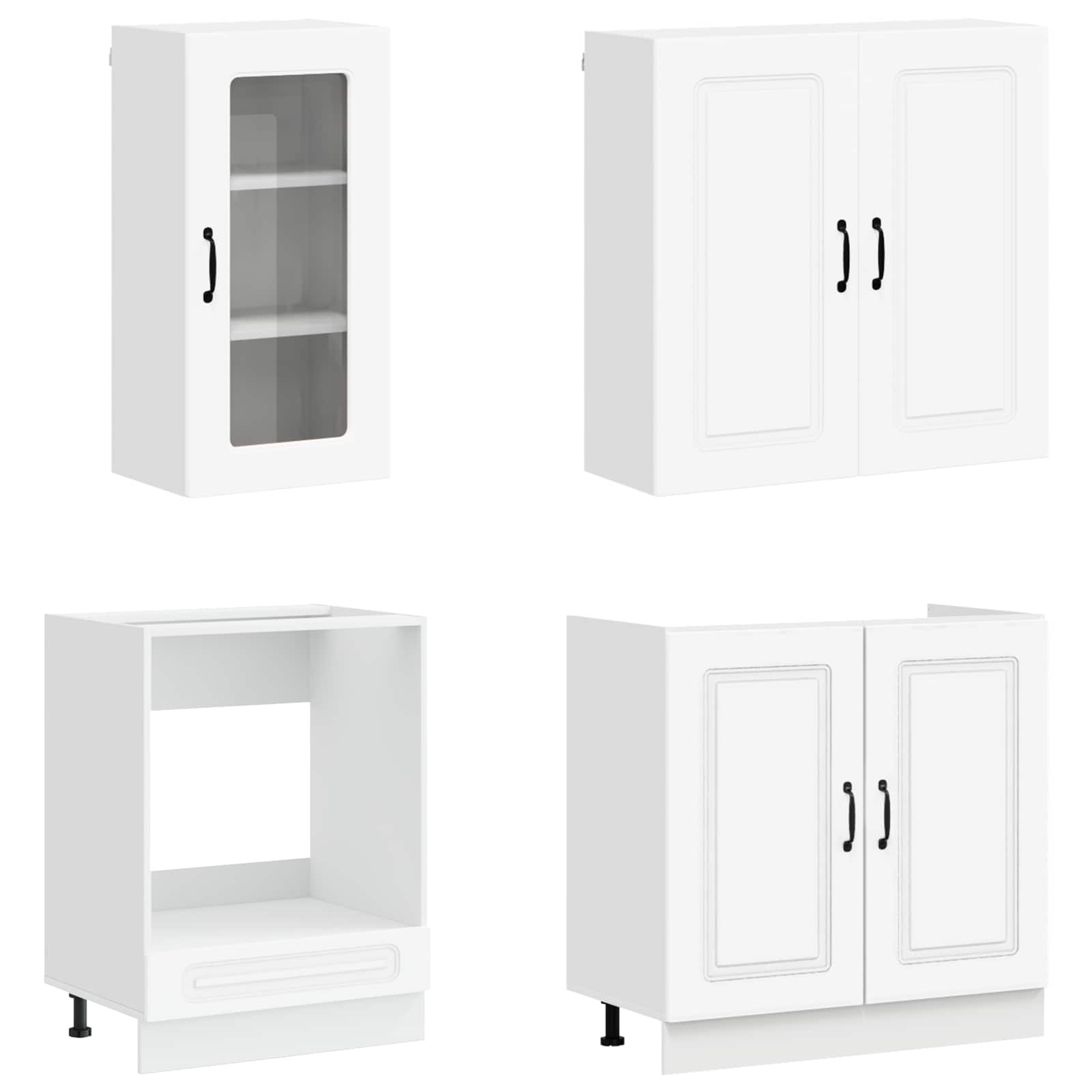 vidaXL Kitchen Unit KALMAR 8 pcs White Engineered Wood 3