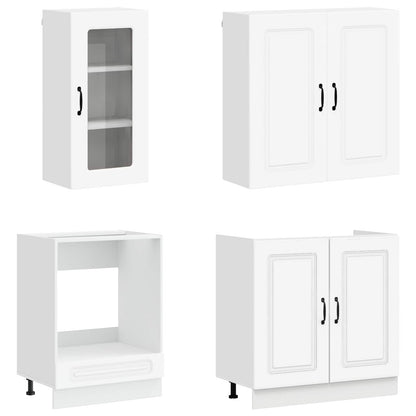 vidaXL Kitchen Unit KALMAR 8 pcs White Engineered Wood 3