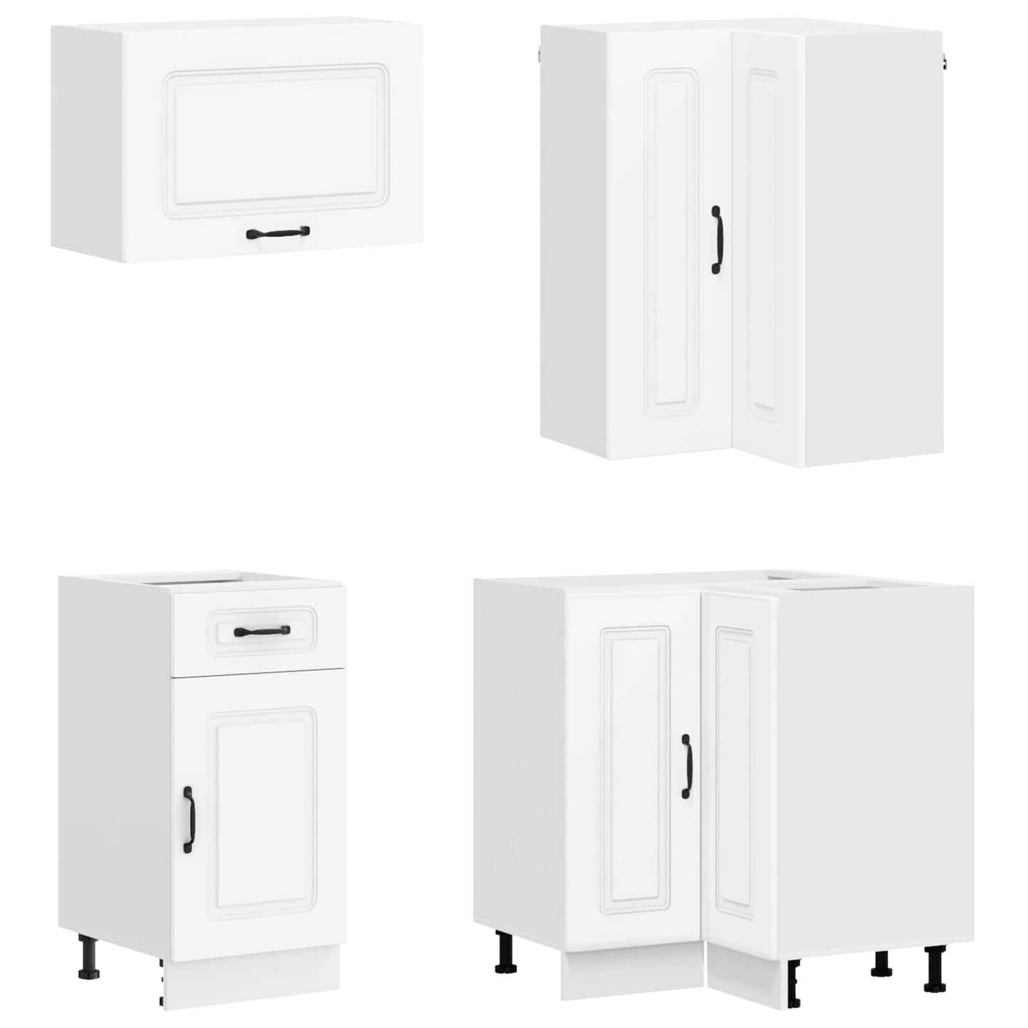 vidaXL Kitchen Unit KALMAR 8 pcs White Engineered Wood 4