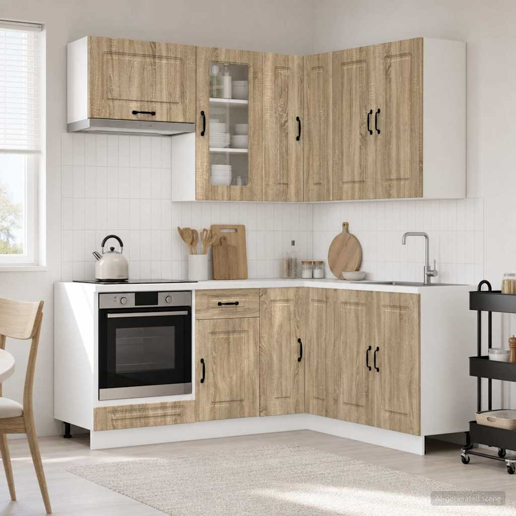vidaXL Kitchen Unit KALMAR 8 pcs Sonoma Oak Engineered Wood 1