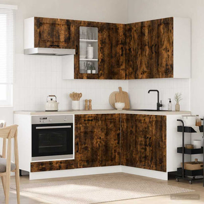 vidaXL Kitchen Unit KALMAR 8 pcs Smoked Oak Engineered Wood 1
