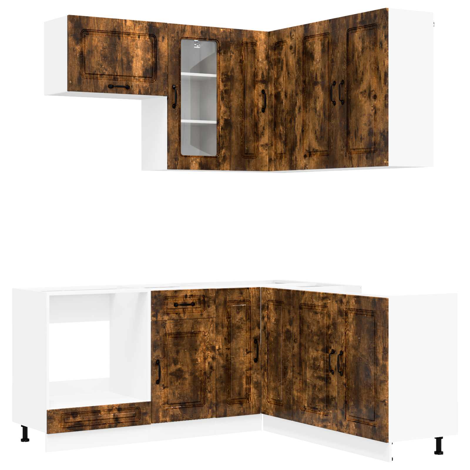 vidaXL Kitchen Unit KALMAR 8 pcs Smoked Oak Engineered Wood 2