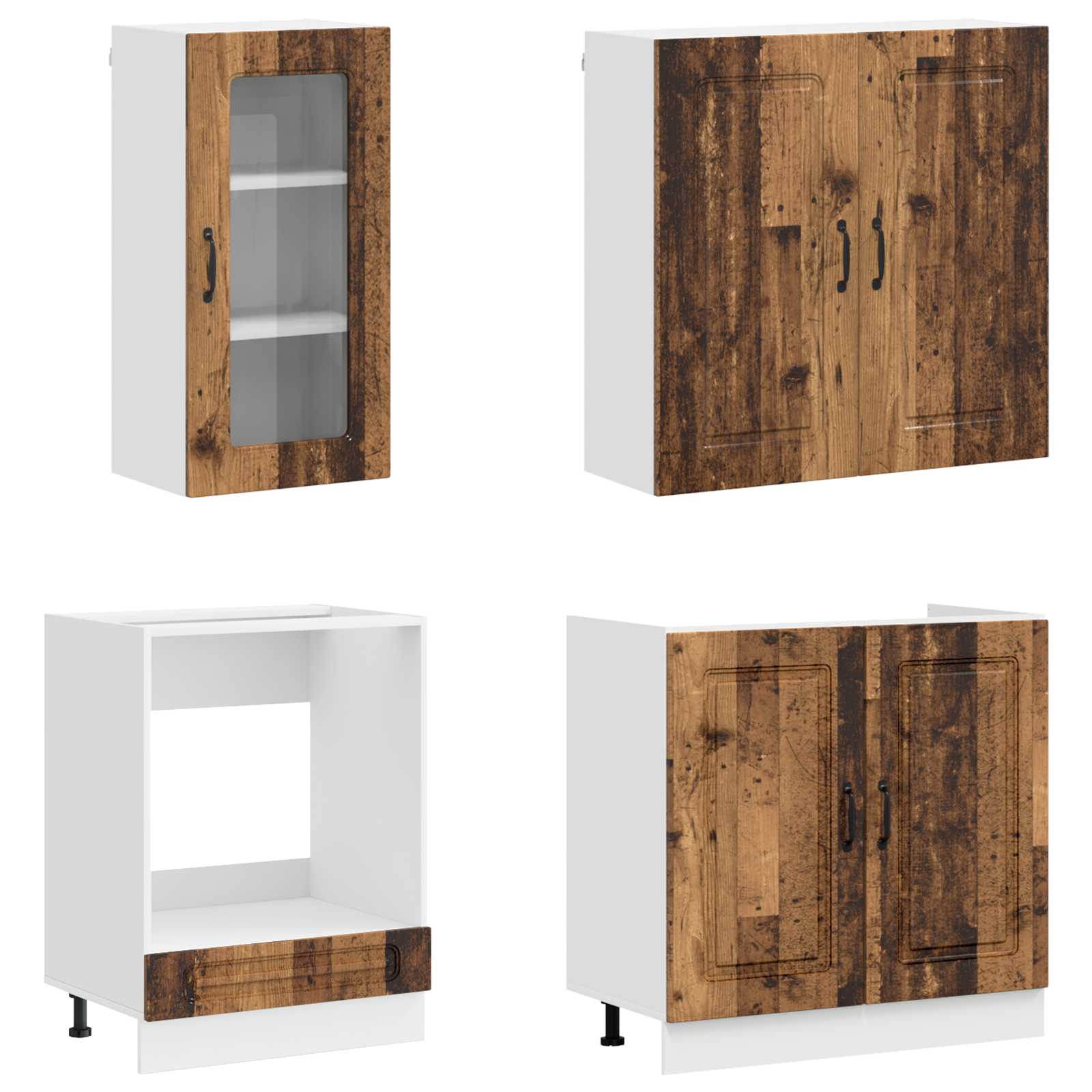 vidaXL Kitchen Unit KALMAR 8 pcs Old Wood Engineered Wood 3