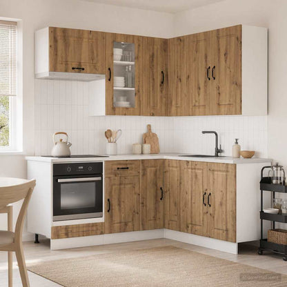 vidaXL Kitchen Unit KALMAR 8 pcs Artisan Oak Engineered Wood 1