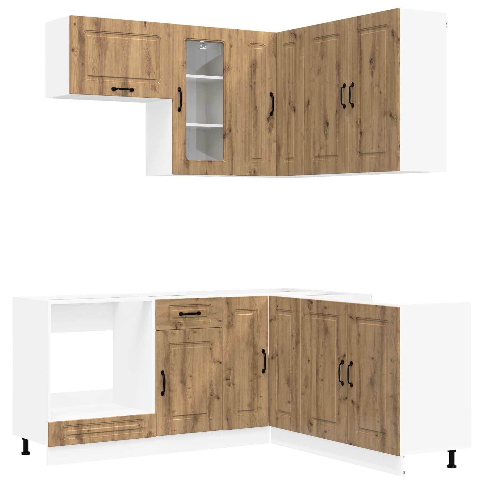 vidaXL Kitchen Unit KALMAR 8 pcs Artisan Oak Engineered Wood 2