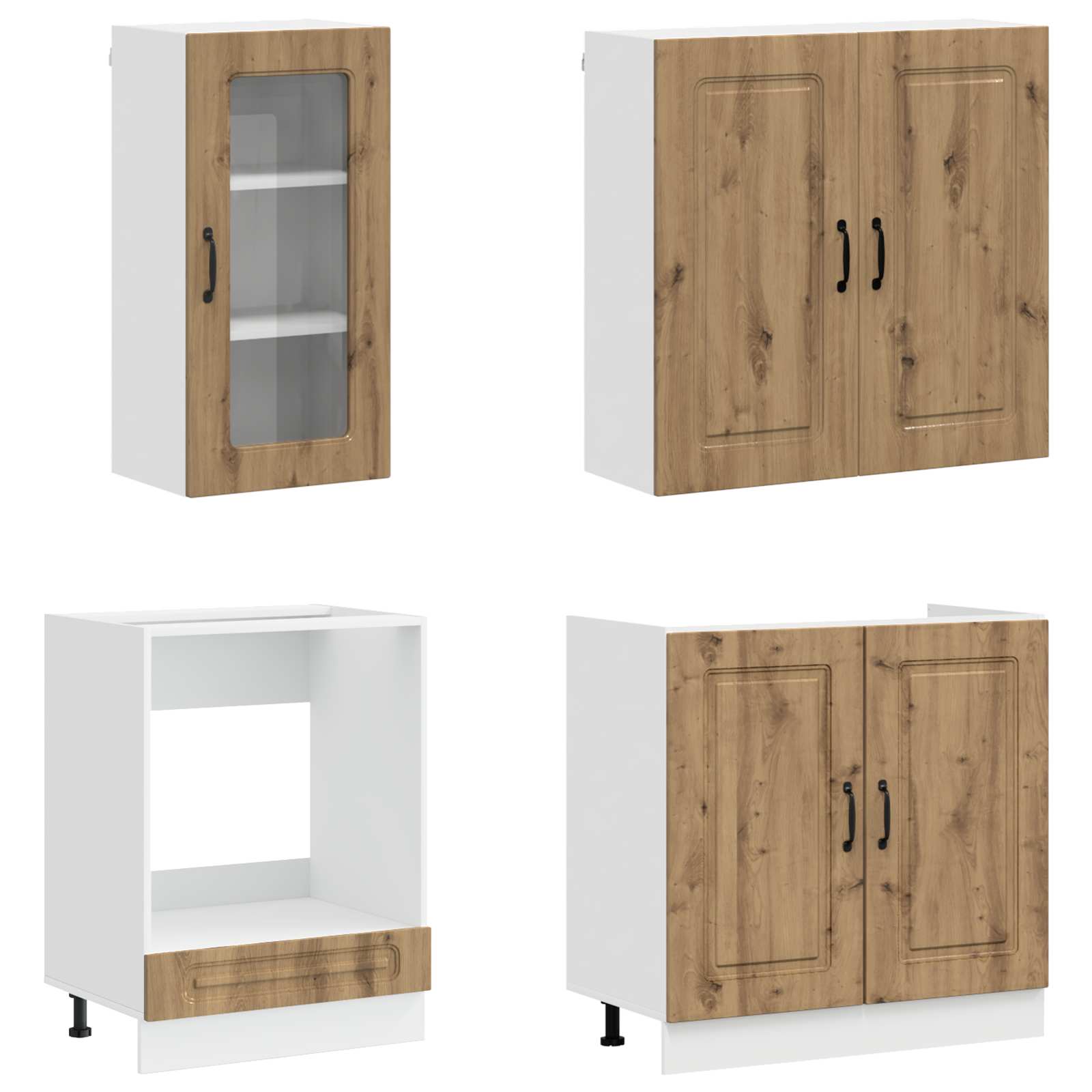 vidaXL Kitchen Unit KALMAR 8 pcs Artisan Oak Engineered Wood 3