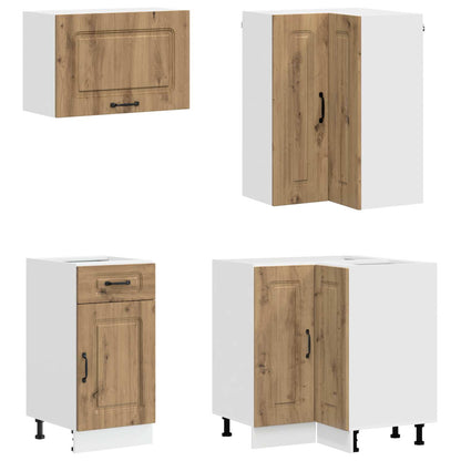 vidaXL Kitchen Unit KALMAR 8 pcs Artisan Oak Engineered Wood 4