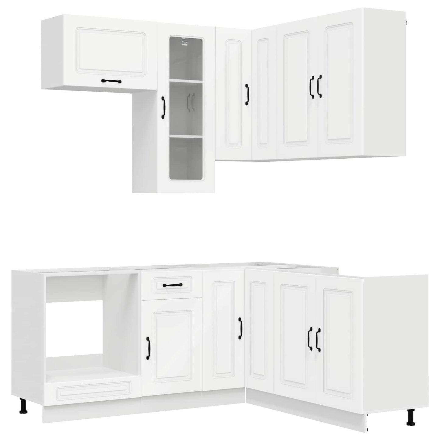 vidaXL Kitchen Unit KALMAR 8 pcs White Engineered Wood 2