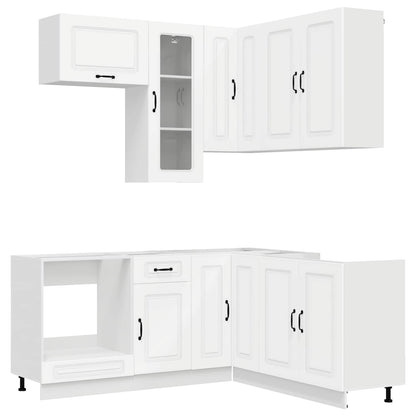 vidaXL Kitchen Unit KALMAR 8 pcs White Engineered Wood 2