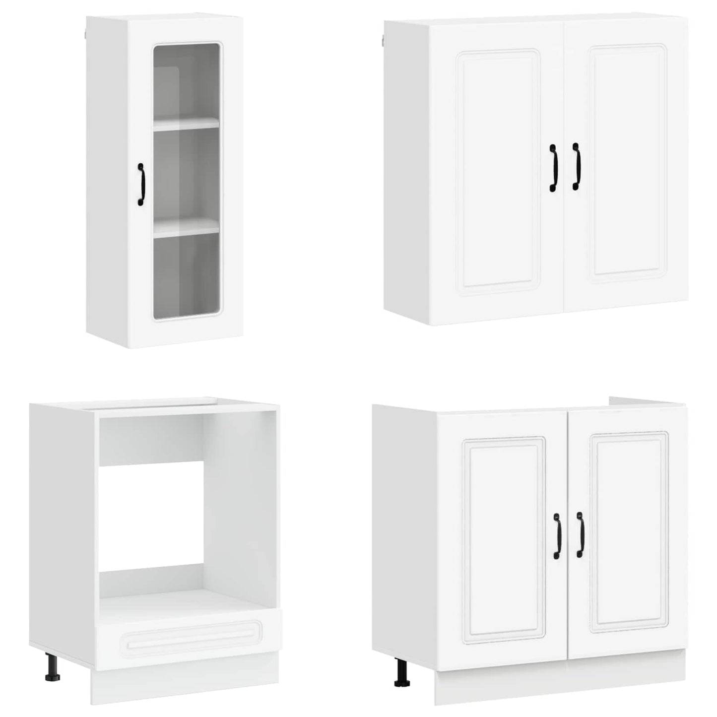 vidaXL Kitchen Unit KALMAR 8 pcs White Engineered Wood 3
