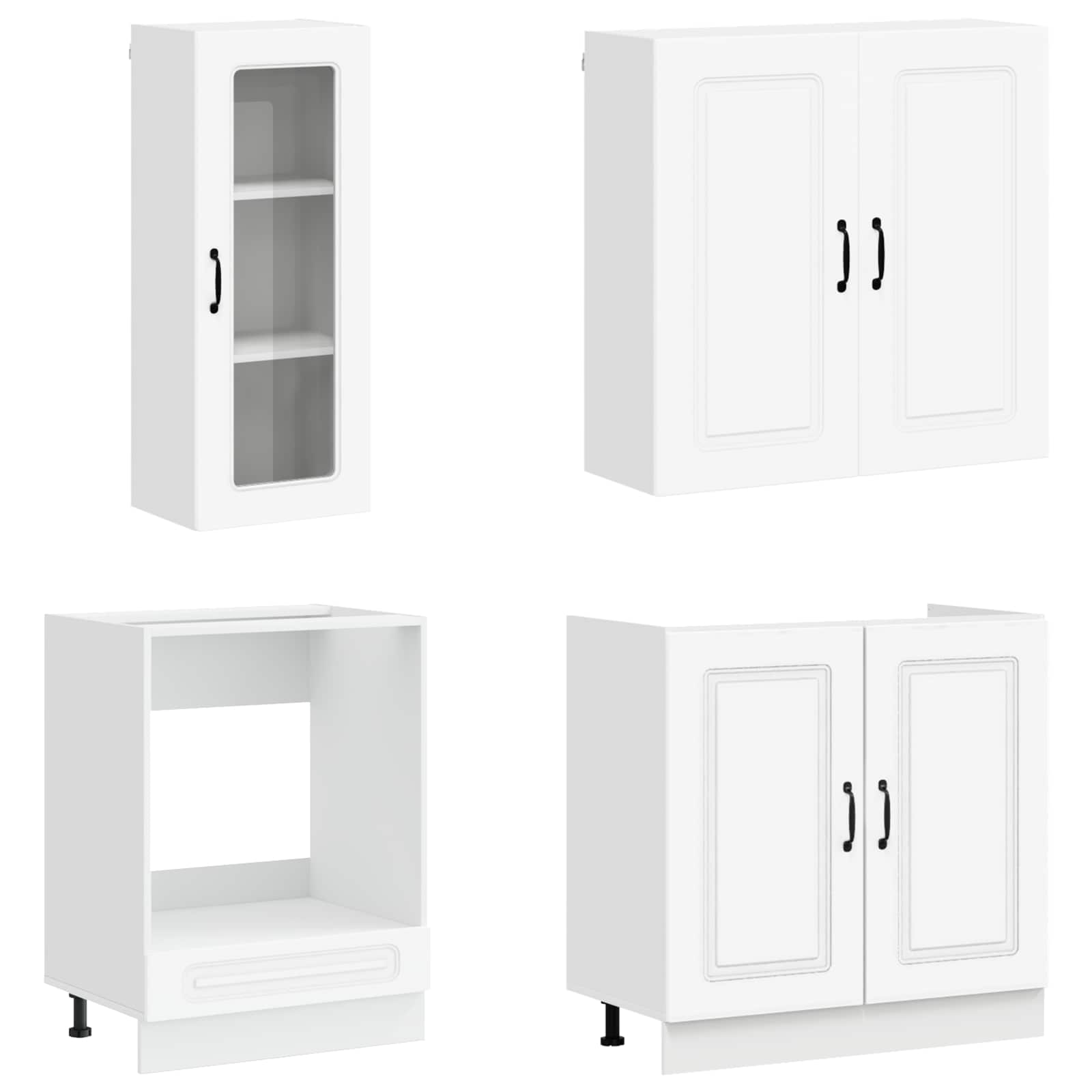 vidaXL Kitchen Unit KALMAR 8 pcs White Engineered Wood 3