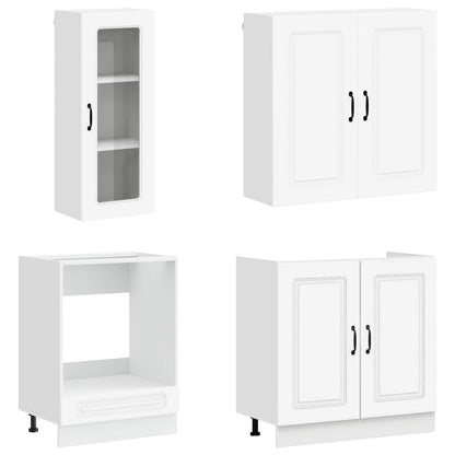 vidaXL Kitchen Unit KALMAR 8 pcs White Engineered Wood 3