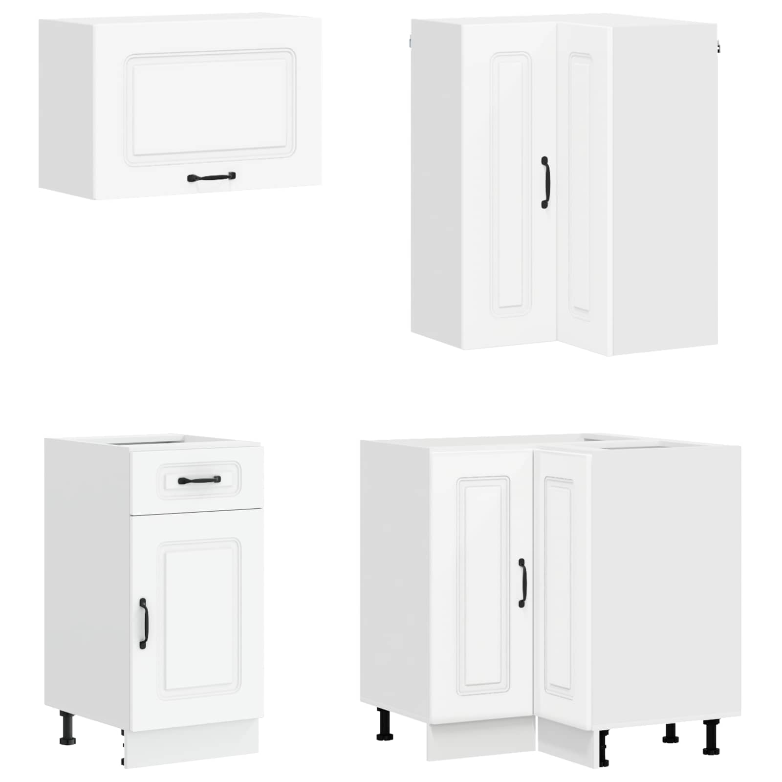 vidaXL Kitchen Unit KALMAR 8 pcs White Engineered Wood 4