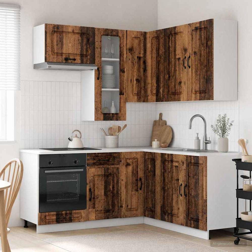 vidaXL Kitchen Unit KALMAR 8 pcs Old Wood Engineered Wood