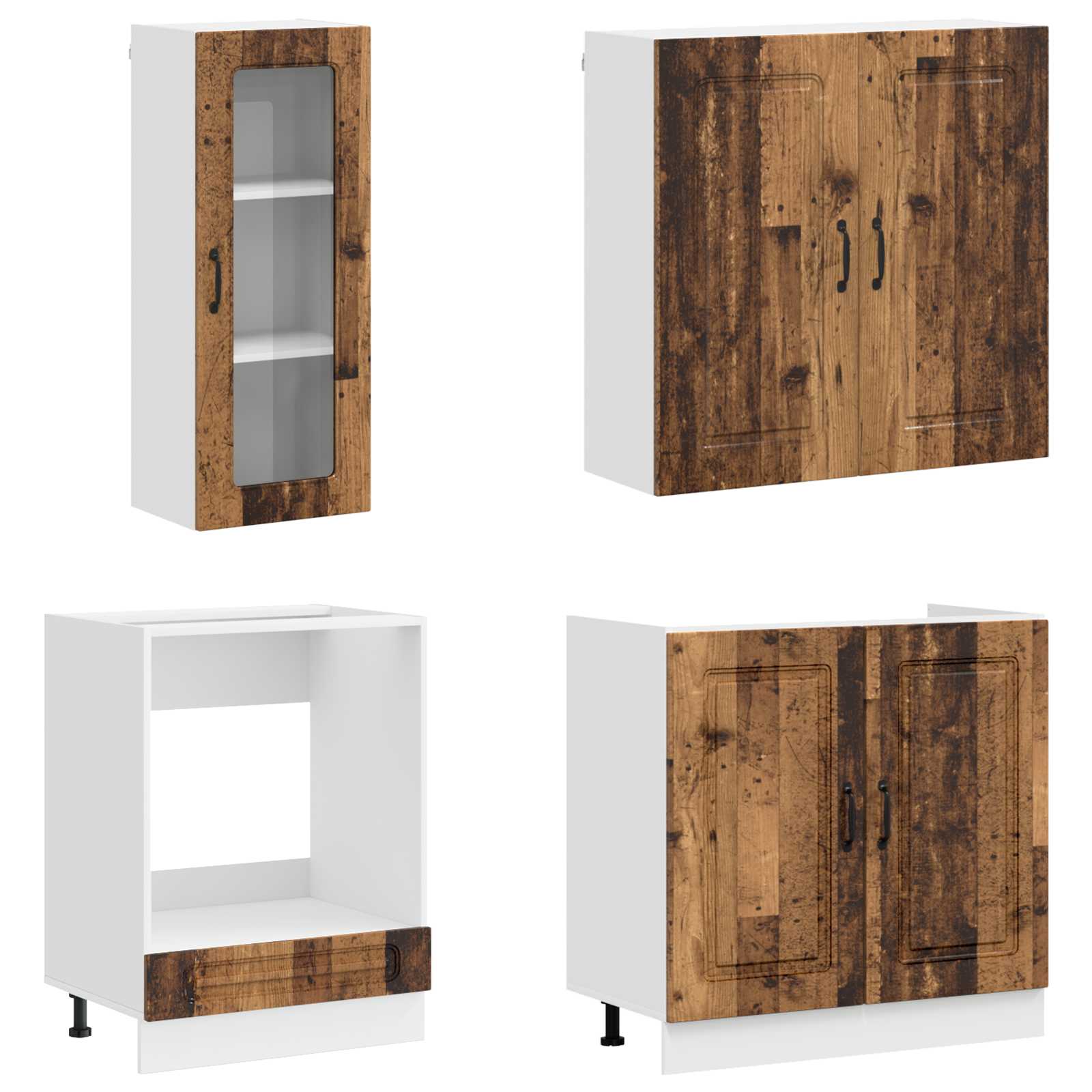 vidaXL Kitchen Unit KALMAR 8 pcs Old Wood Engineered Wood 3