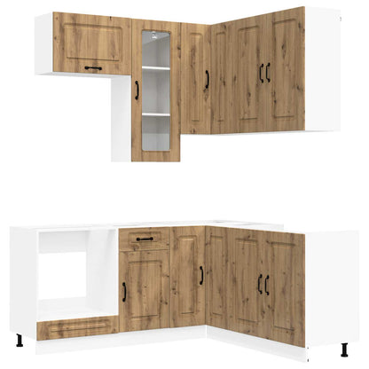 vidaXL Kitchen Unit KALMAR 8 pcs Artisan Oak Engineered Wood 2