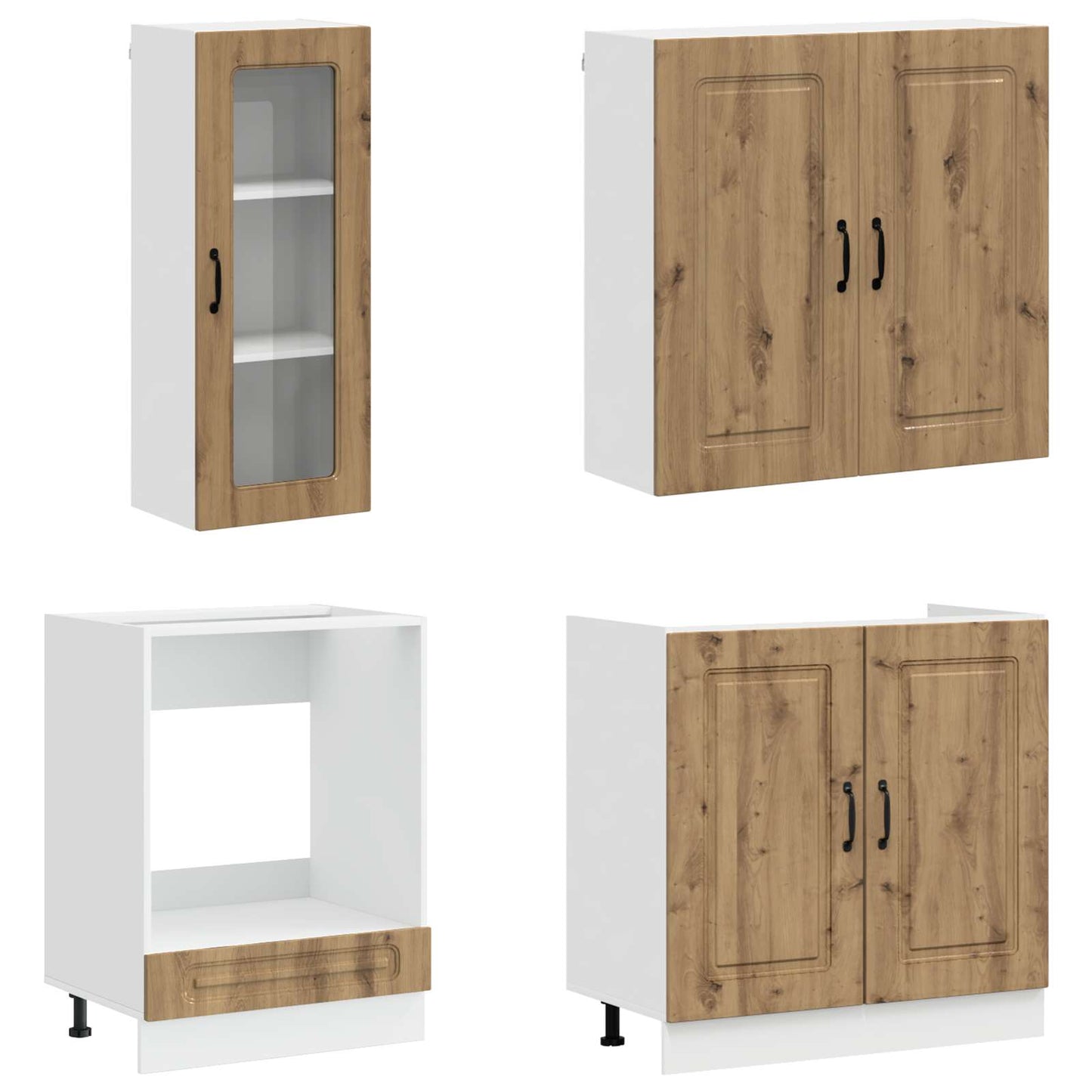 vidaXL Kitchen Unit KALMAR 8 pcs Artisan Oak Engineered Wood 3