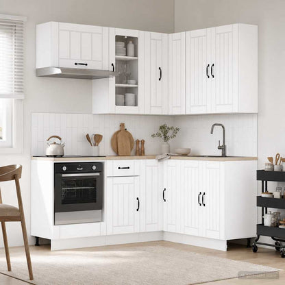 vidaXL Kitchen Unit LUCCA 8 pcs White Engineered Wood 1