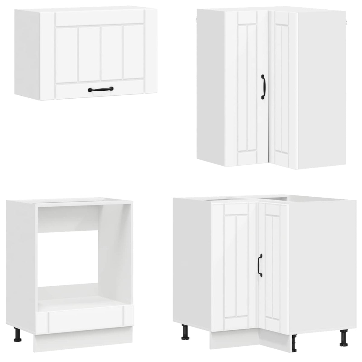 vidaXL Kitchen Unit LUCCA 8 pcs White Engineered Wood 4