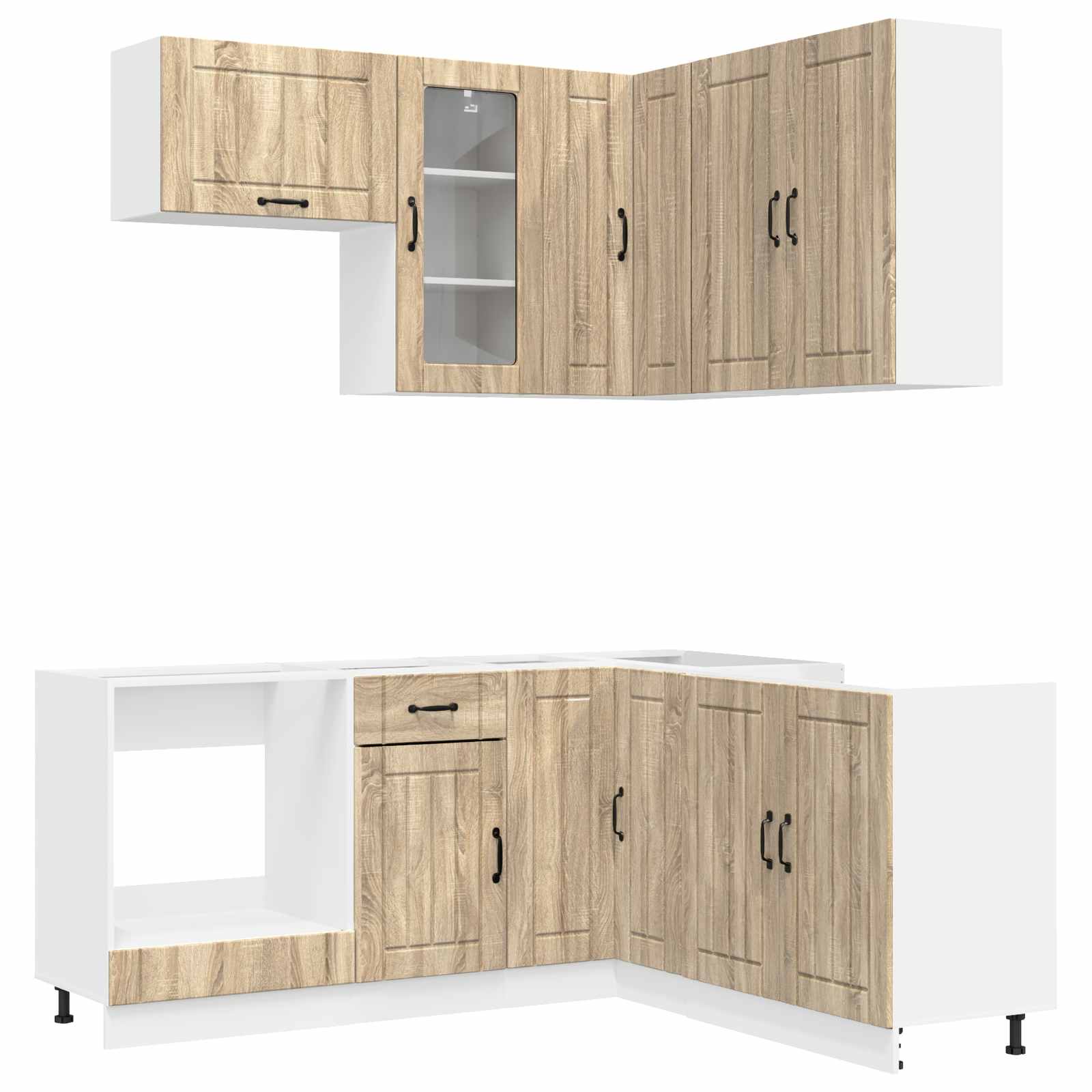 vidaXL Kitchen Unit LUCCA 8 pcs Sonoma Oak Engineered Wood 2