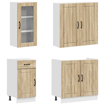 vidaXL Kitchen Unit LUCCA 8 pcs Sonoma Oak Engineered Wood 3