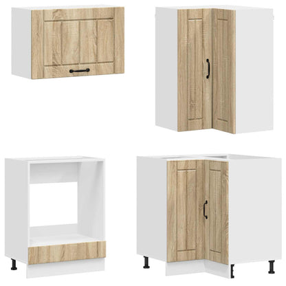 vidaXL Kitchen Unit LUCCA 8 pcs Sonoma Oak Engineered Wood 4