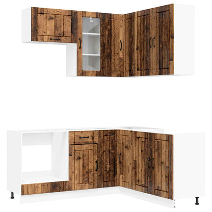 vidaXL Kitchen Unit LUCCA 8 pcs Old Wood Engineered Wood 2