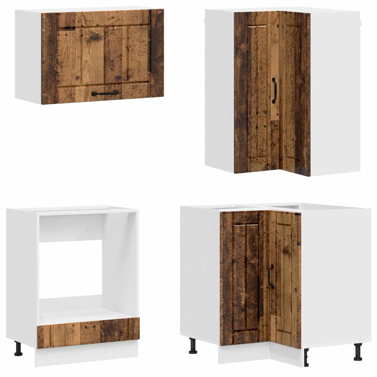 vidaXL Kitchen Unit LUCCA 8 pcs Old Wood Engineered Wood 4