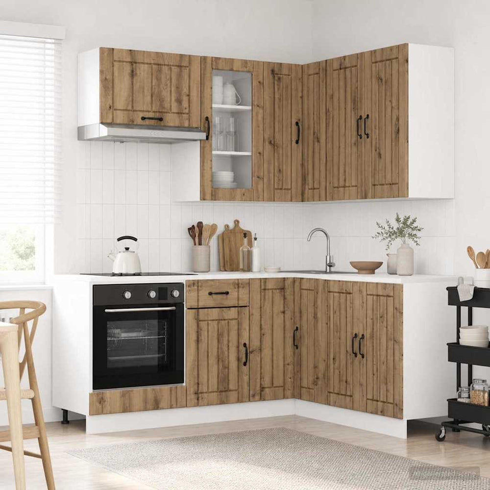 vidaXL Kitchen Unit LUCCA 8 pcs Artisan Oak Engineered Wood
