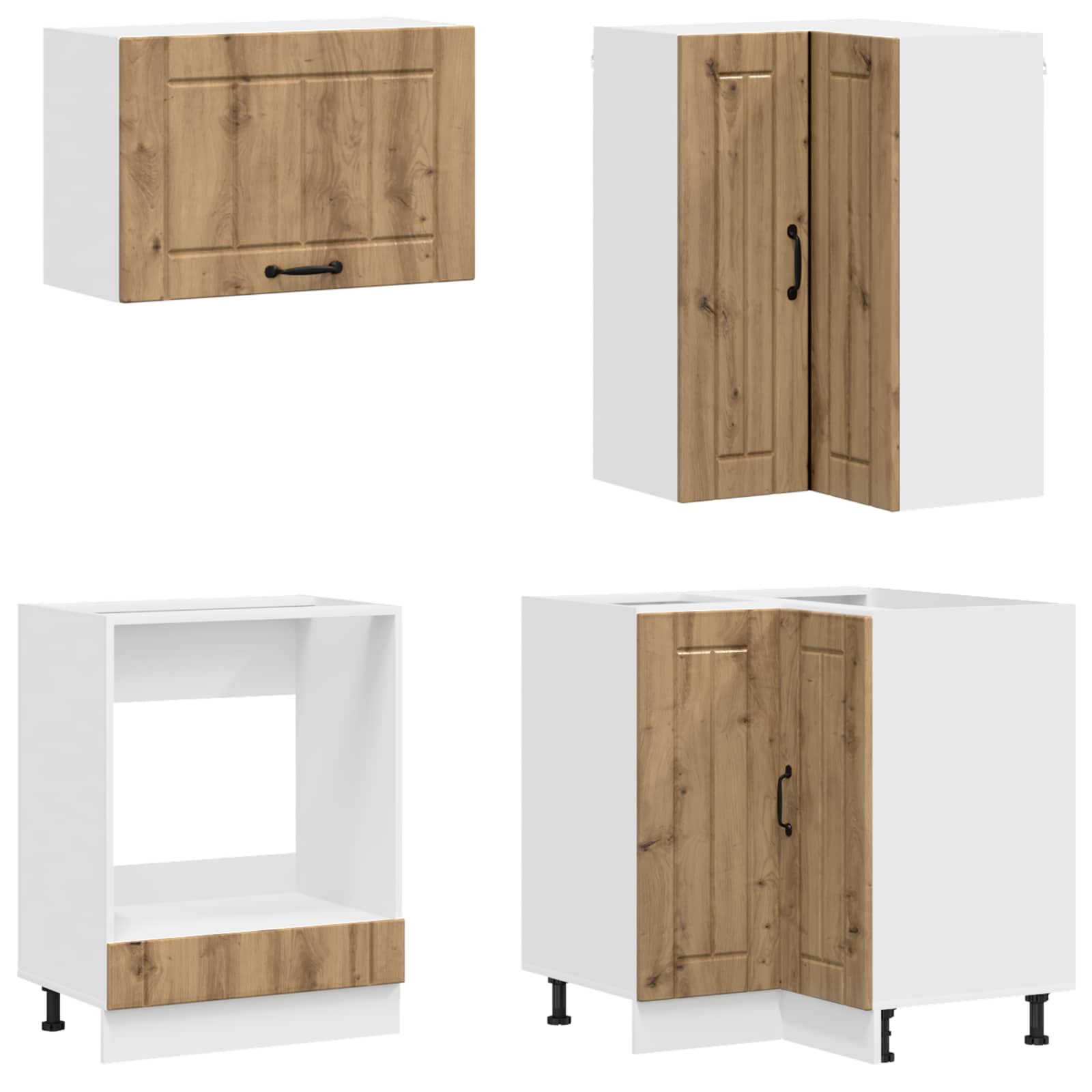 vidaXL Kitchen Unit LUCCA 8 pcs Artisan Oak Engineered Wood 4