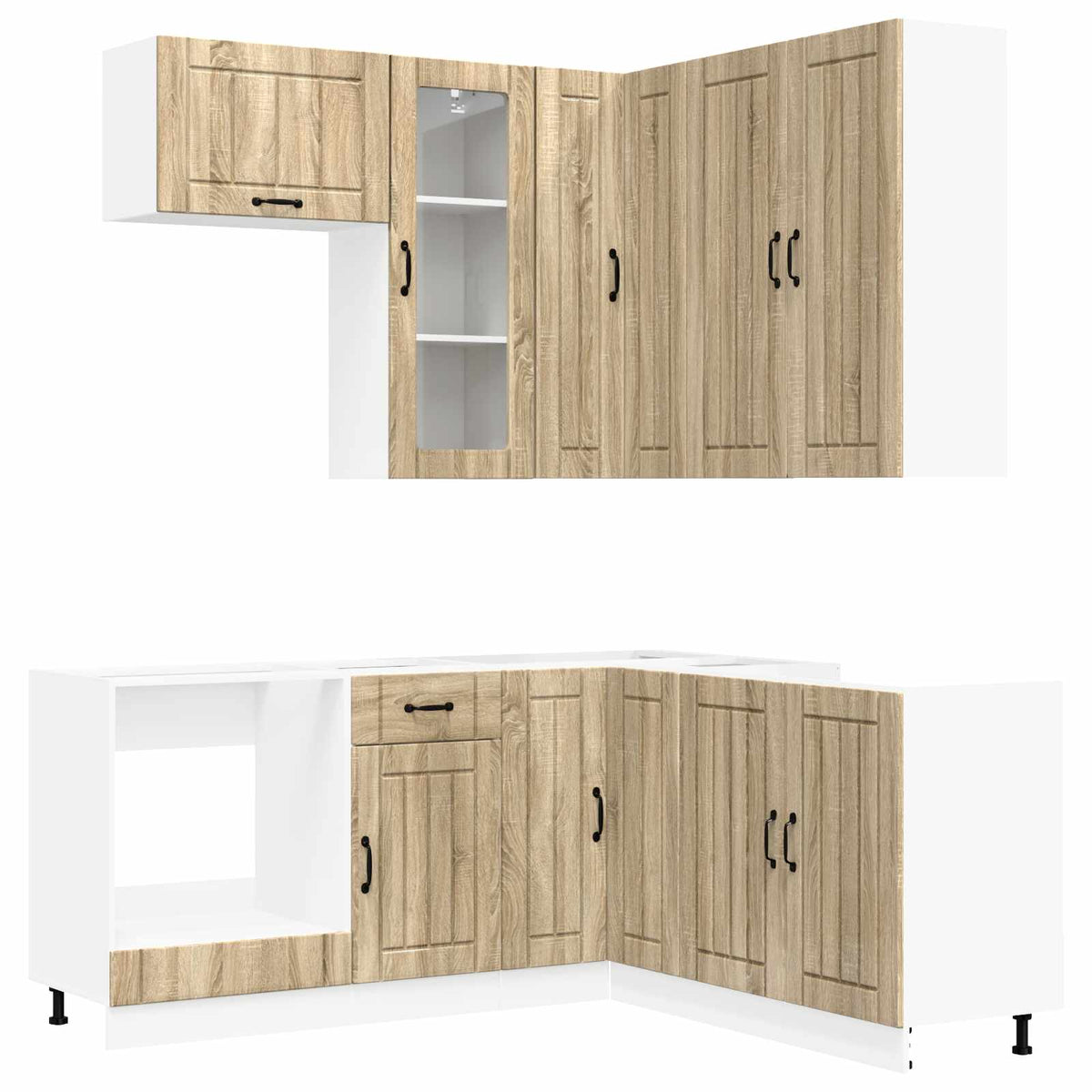 Kitchen Unit LUCCA 8 pcs Engineered Wood Sonoma oak 100 cm