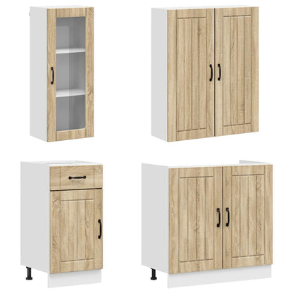 Kitchen Unit LUCCA 8 pcs Engineered Wood Sonoma oak 100 cm