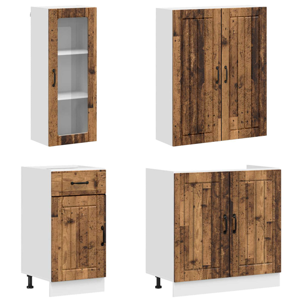 Kitchen Unit LUCCA 8 pcs Engineered Wood Old wood 100 cm