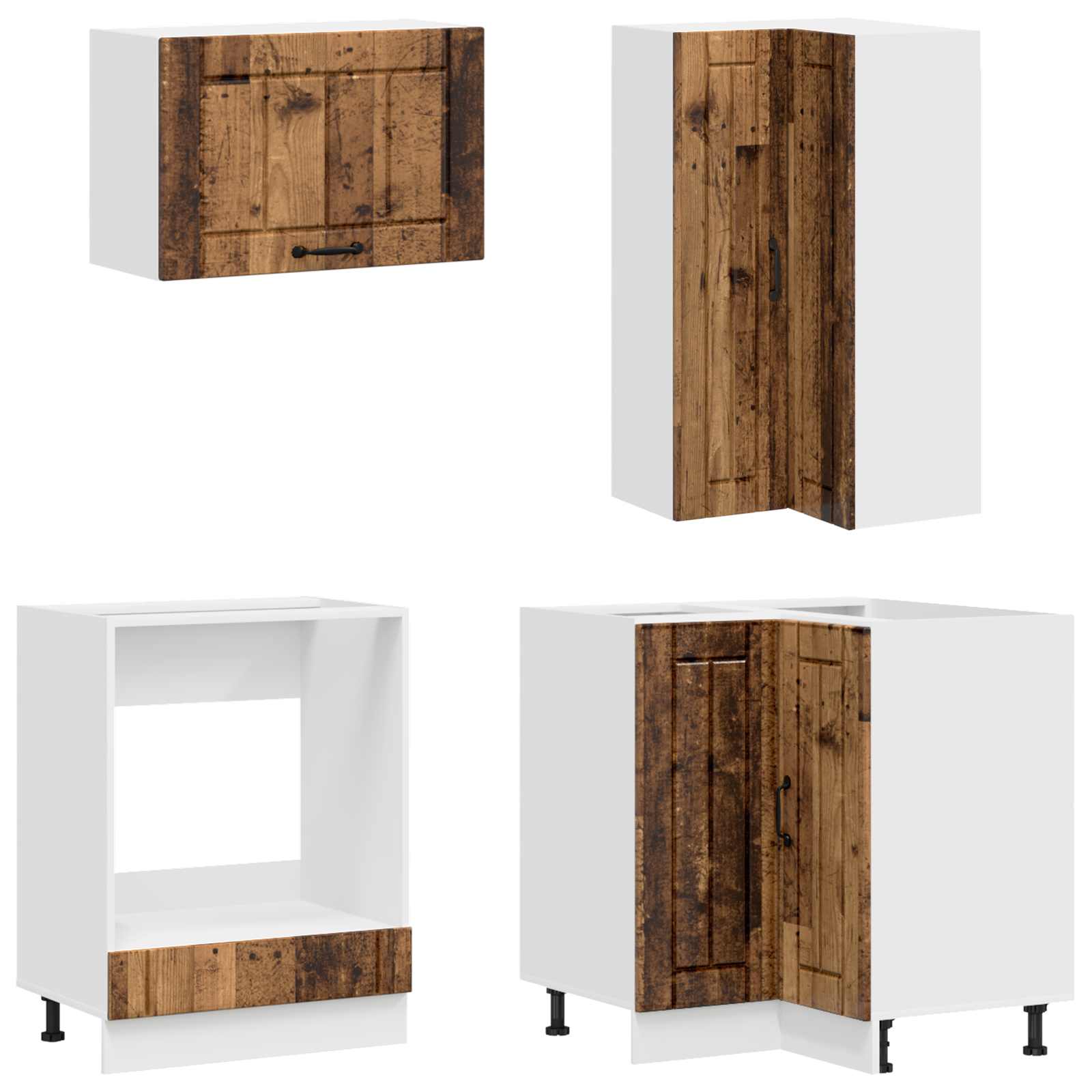 vidaXL Kitchen Unit LUCCA 8 pcs Old Wood Engineered Wood 4