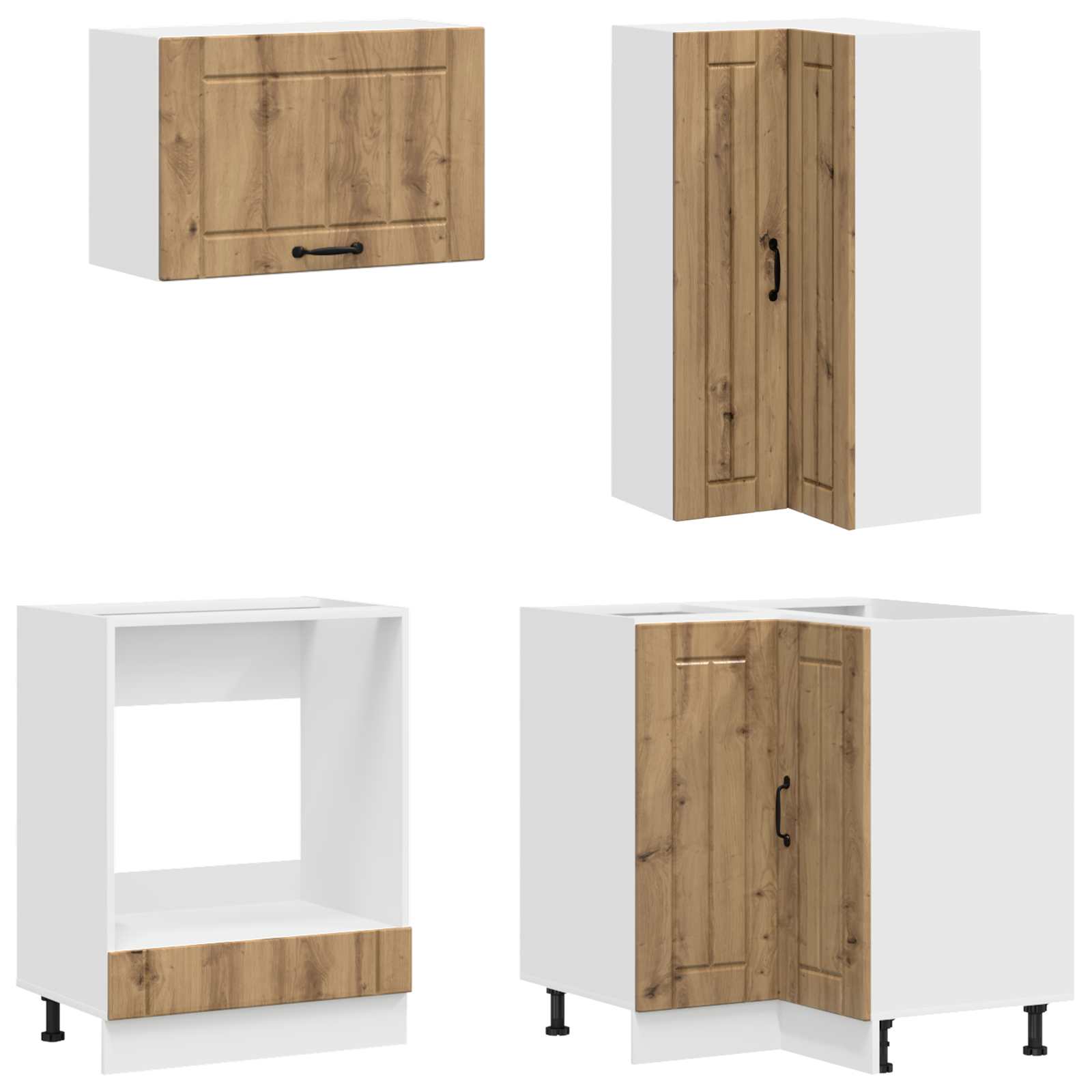 vidaXL Kitchen Unit LUCCA 8 pcs Artisan Oak Engineered Wood 4
