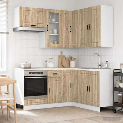 Kitchen Unit PORTO 8 pcs Engineered Wood Sonoma oak 80 cm