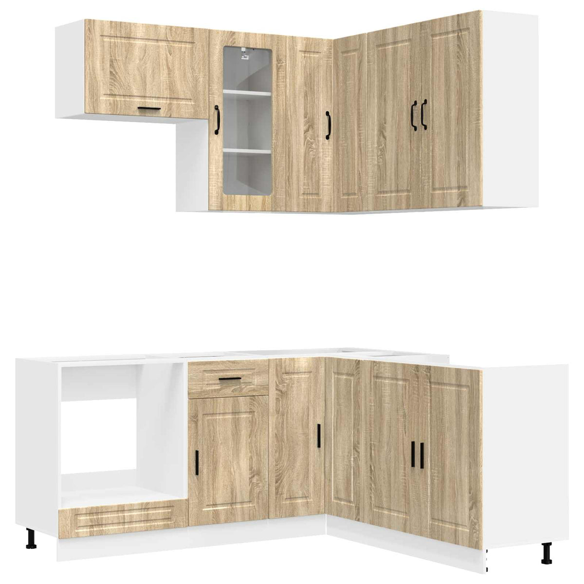 Kitchen Unit PORTO 8 pcs Engineered Wood Sonoma oak 80 cm