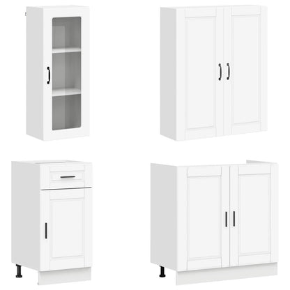 vidaXL Kitchen Unit PORTO 8 pcs White Engineered Wood 3