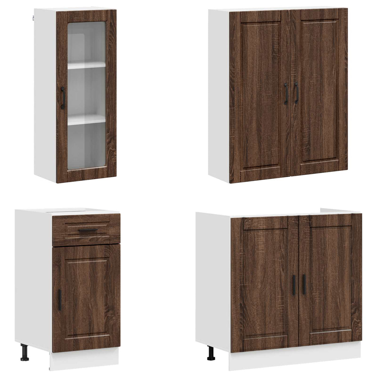 Kitchen Unit PORTO 8 pcs Engineered Wood Brown oak 100 cm