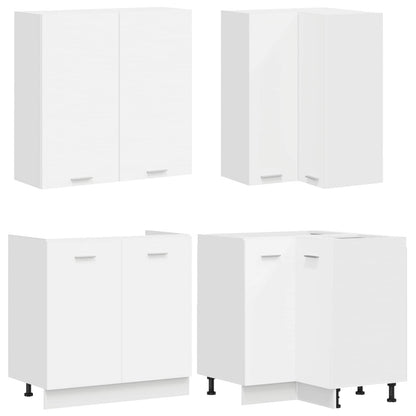 vidaXL Kitchen Unit LYON 8 pcs White Engineered Wood 3