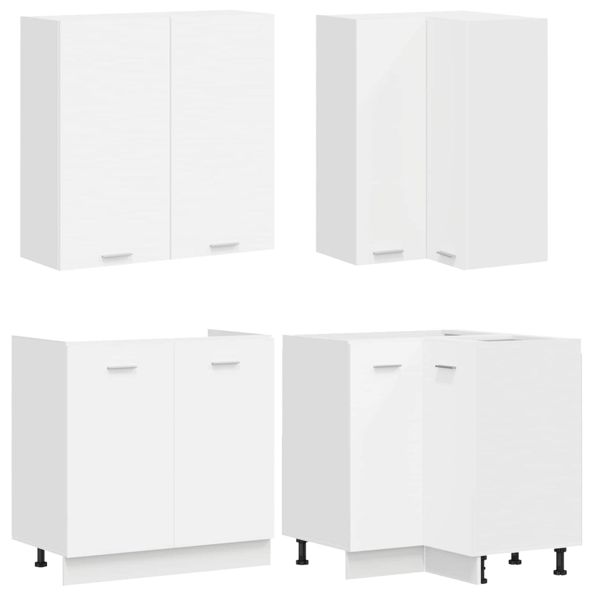 Kitchen Unit LYON 8 pcs Engineered Wood White 80 cm