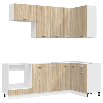 vidaXL Kitchen Unit LYON 8 pcs Sonoma Oak Engineered Wood 2