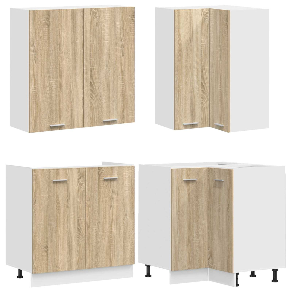 Kitchen Unit LYON 8 pcs Engineered Wood Sonoma oak 80 cm