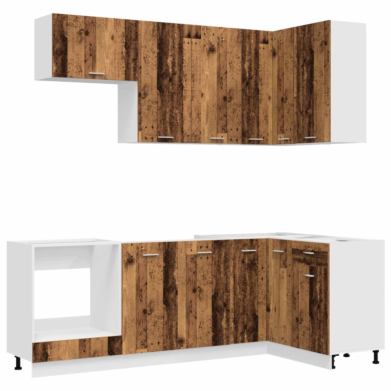 vidaXL Kitchen Unit LYON 8 pcs Old Wood Engineered Wood 2