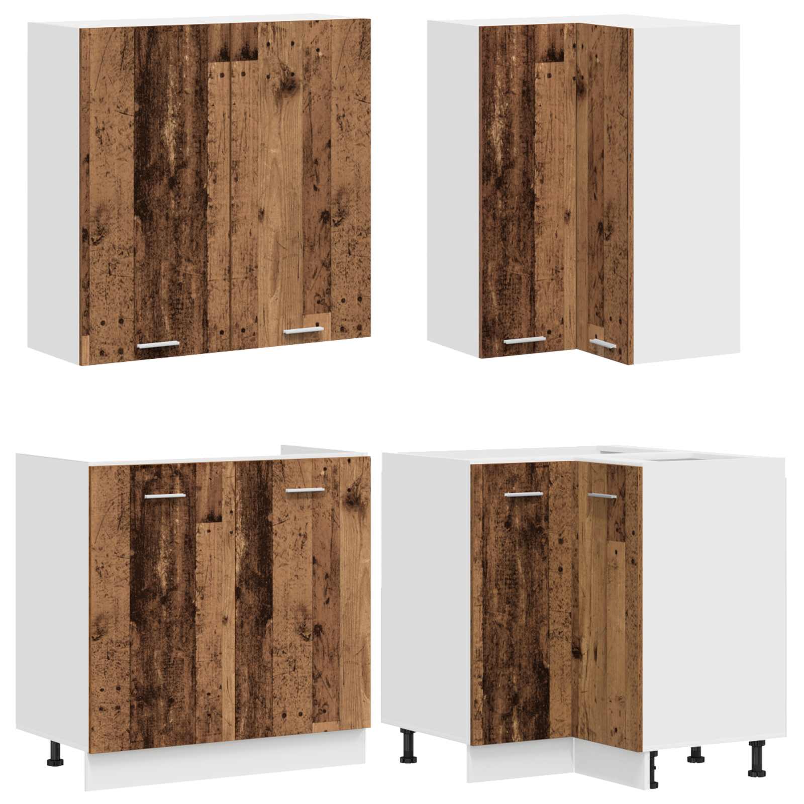 vidaXL Kitchen Unit LYON 8 pcs Old Wood Engineered Wood 3
