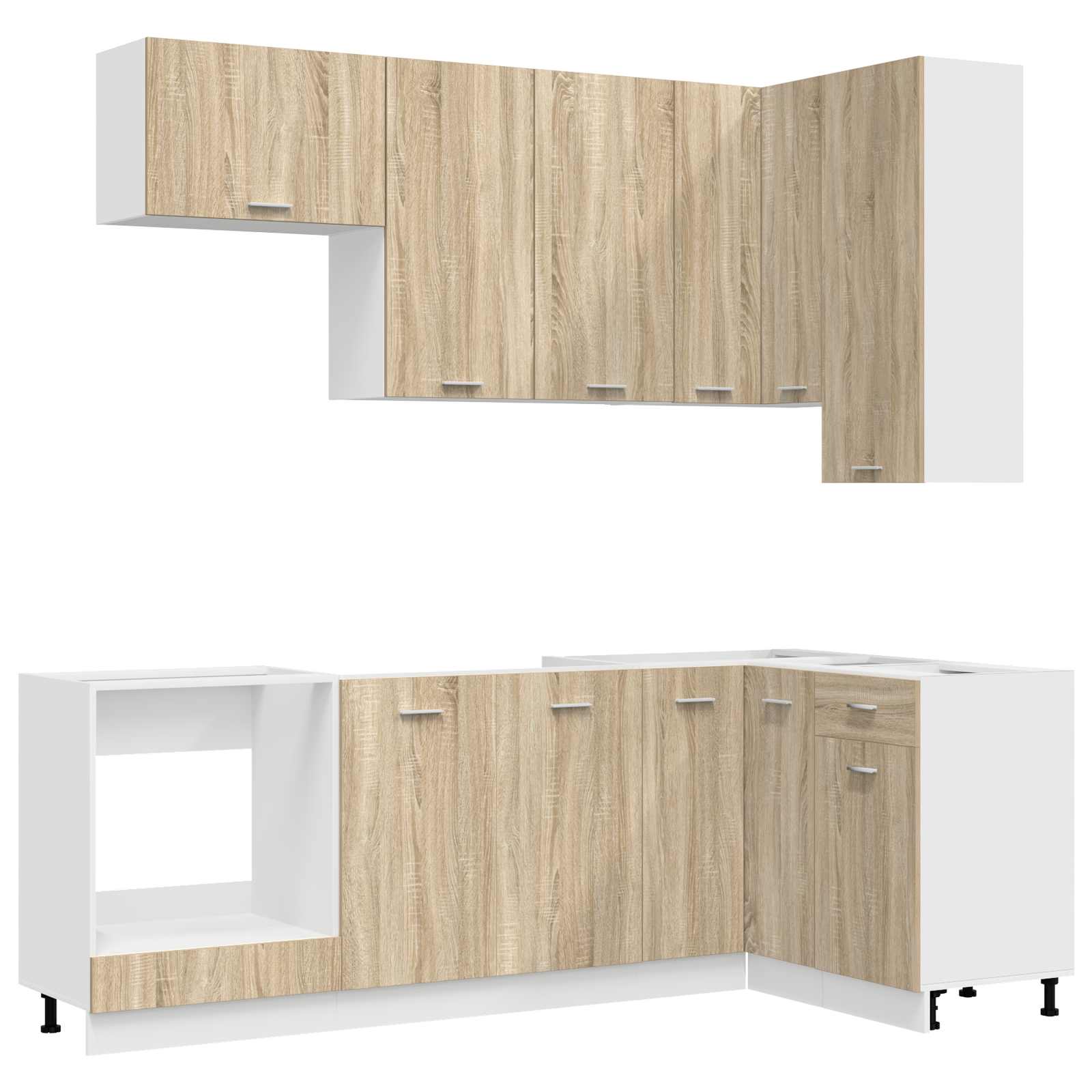 vidaXL Kitchen Unit LYON 8 pcs Sonoma Oak Engineered Wood 2