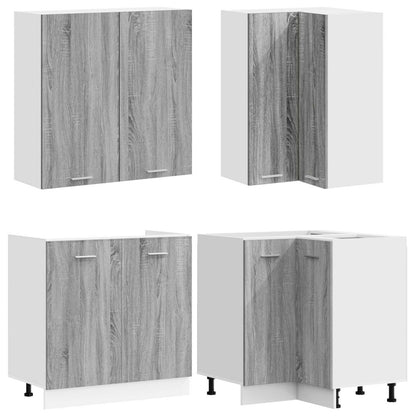 vidaXL Kitchen Unit LYON 8 pcs Grey Sonoma Engineered Wood 3