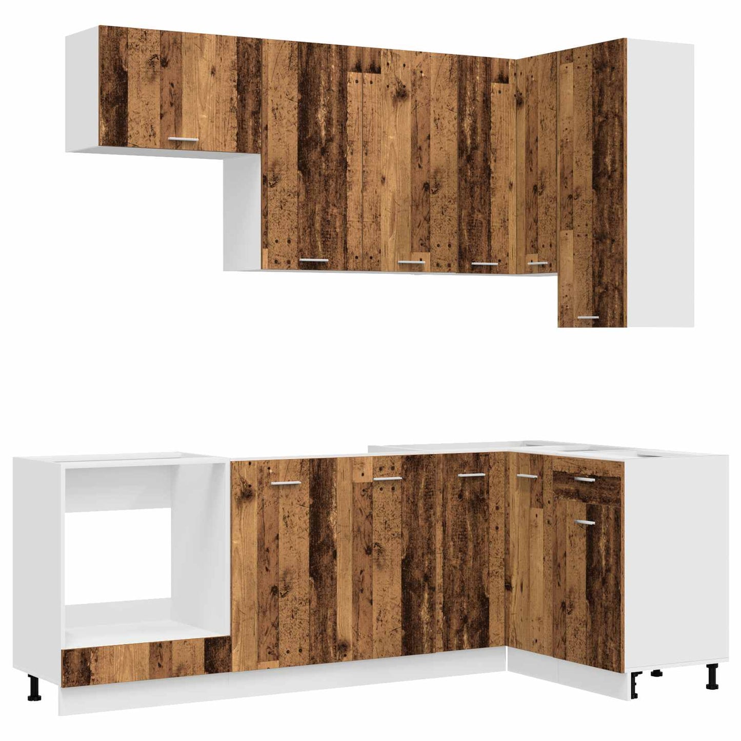 vidaXL Kitchen Unit LYON 8 pcs Old Wood Engineered Wood 2