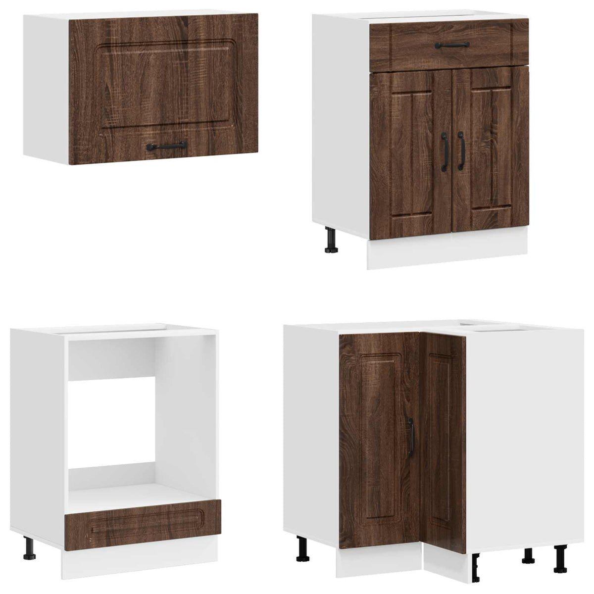 vidaXL Kitchen Unit KALMAR 8 pcs Brown Oak Engineered Wood 4