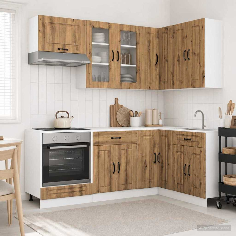 vidaXL Kitchen Unit KALMAR 8 pcs Artisan Oak Engineered Wood